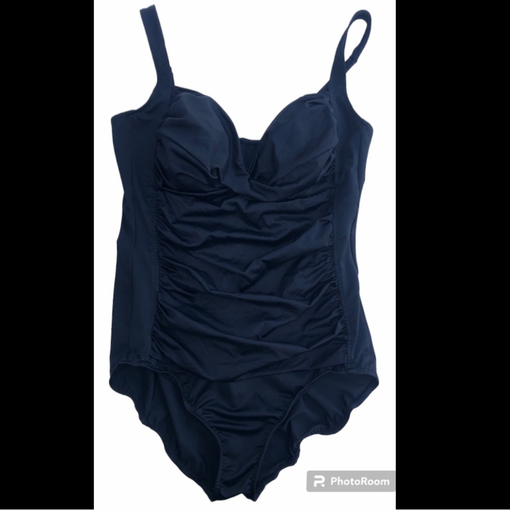 Croft & Barrow Rouched One Piece Swimsuit Xl 18